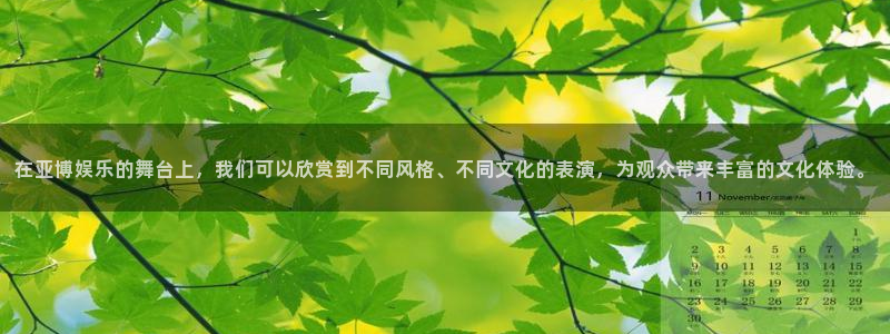 辉达平台2注册：在亚博娱乐的舞台上，我们可以欣赏到不同风格、不同文化的表演，为观