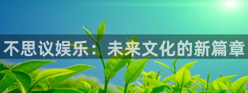 辉达平台体育代理申请流程：不思议娱乐：未来文化的新篇章
